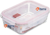 TATAY Glass Food Storage, Airtight, 1.1L of Capacity 15.7 x 20.7x 6.9 cm