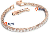 Swarovski Tennis Deluxe Collection Bracelet Rose-gold White Round