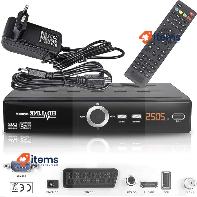 hd-line Echosat 20900 Digital Satellite Receiver Black