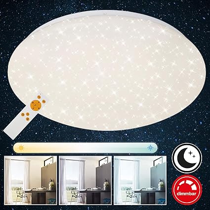 Briloner Leuchten Ceiling LED Light – Dimmable, star design