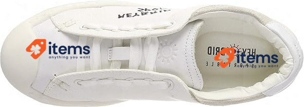 heybrid Women Lace-Up Sneaker Mit Stickerei Trainer Natural, Size 7 UK (41 EU)