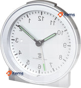 TFA Dostmann Analogue Radio Alarm Clock, Plastic, Silver, 81 x 31 x 84 mm