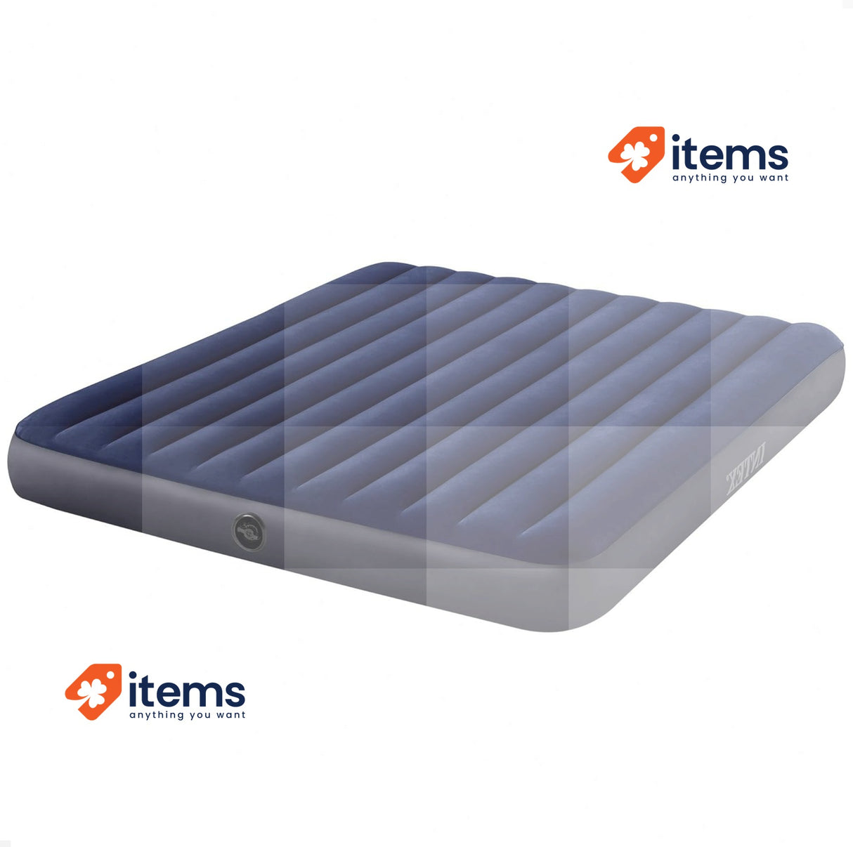Intex Inflatable Bed, King-Sized Mattress, 64755 Dark Blue, 183x203x25cm Camping