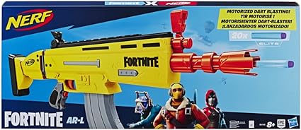 Nerf Fortnite AR-L Motorised Nerf Elite Dart Blaster, Motorised Toy, E6158EY4