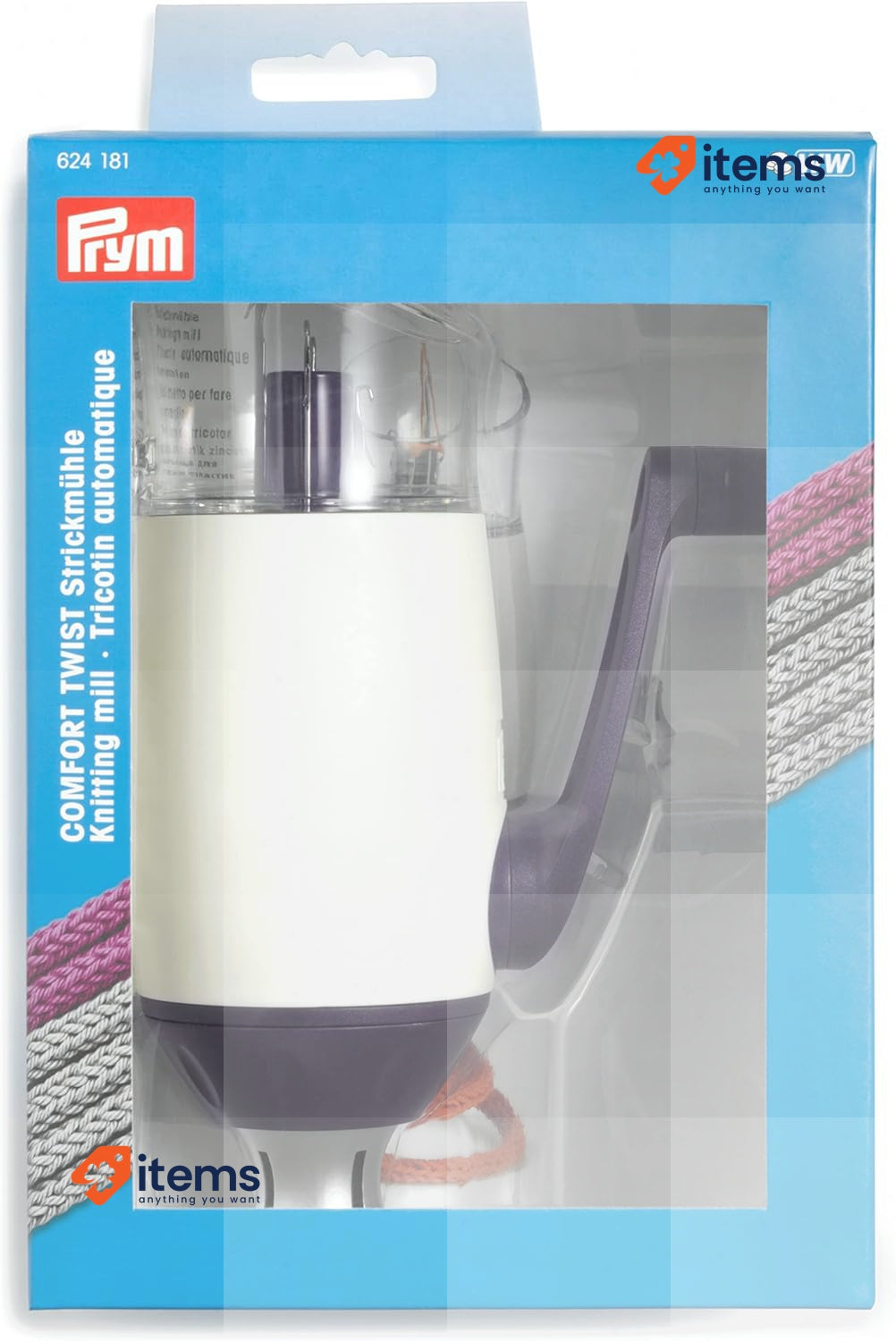 Prym Knitting Mill, Metal, Wool, Violett Weiß, One Size