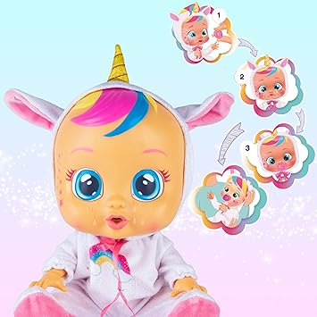 CRY BABIES Fantasy Deamy | Interactive Baby Doll - Toy for Kids +18 Months