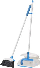 Amazon Basics Broom with Handled Dustpan, Blue&White