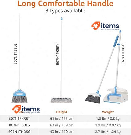 Amazon Basics Broom With Handled Dustpan, Blue&white Brooms Sweepers