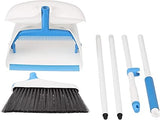 Amazon Basics Broom with Handled Dustpan, Blue&White