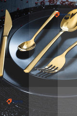 Monix Verona Gold 24-Piece Cutlery Set Polished Finish Shiny Gold Only 23 Piece
