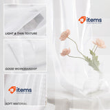 Deconovo Home Decorations Semi Transparent Curtain Voile Panel 52 x 95 In White