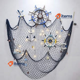 AOFOX Blue Mediterranean Ocean Pirate Fish Net Decoration Party 2M 4M Decorative