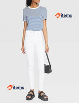 ONLY Women s Royal Skinny Fit Jeans, Bright White, Size Small 30 (S / 30) Noos