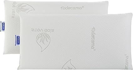 Todocama Aloe Vera Memory Pillow, 2 Pack, 70cm White