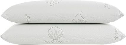 Todocama Aloe Vera Memory Pillow, 2 Pack, 70cm White