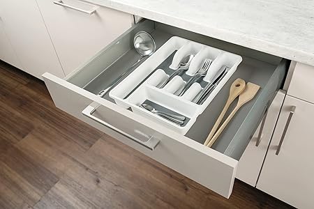 Wenko Drawer Insert/Cutlery Tray, White, 26,5 x 36,5 x 5 cm