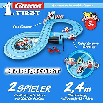 Carrera First Nintendo Mario Kart™ Race Track Set for Toddlers 2.4 m Electric