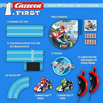 Carrera First Nintendo Mario Kart™ Race Track Set for Toddlers 2.4 m Electric