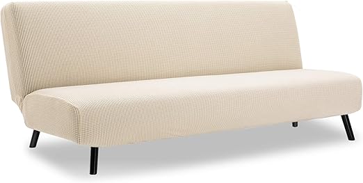 TIANSHU Armless Sofa Cover,Polyester Spandex Stretch Futon Slipcover