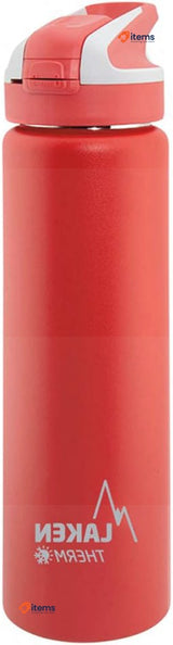 Laken Thermo With Flip Nozzle 0.7 L, Thermos Unisex-Adult Stainless Steel Red
