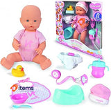 Nenuco Sara - Soft Baby Doll with 11 Real Life Functions 9 Baby Accessories,