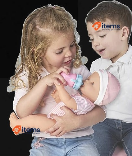 Nenuco Sara - Soft Baby Doll with 11 Real Life Functions 9 Baby Accessories,