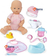 Nenuco Sara - Soft Baby Doll with 11 Real Life Functions 9 Baby Accessories,