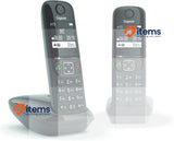 Gigaset AS690 Duo - Wireless Phone, Pack of 2 Units, Free Hands Black