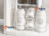 Tognana Countryside Menage Oil, Vinegar, Salt, Pepper, Ceramic, White 1