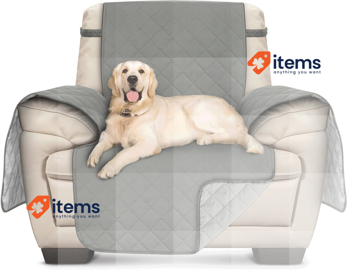 Utopia Bedding Sofa Cover With Adjustable Eastic Straps For Pets Grey Gray Slip