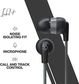 Skullcandy Ink'd+ In-Ear Wired Earbuds, Microphone Black