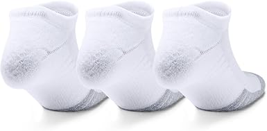 Under Armour HeatGear No Show Socks (3 Pack) - AW20 - Large - White