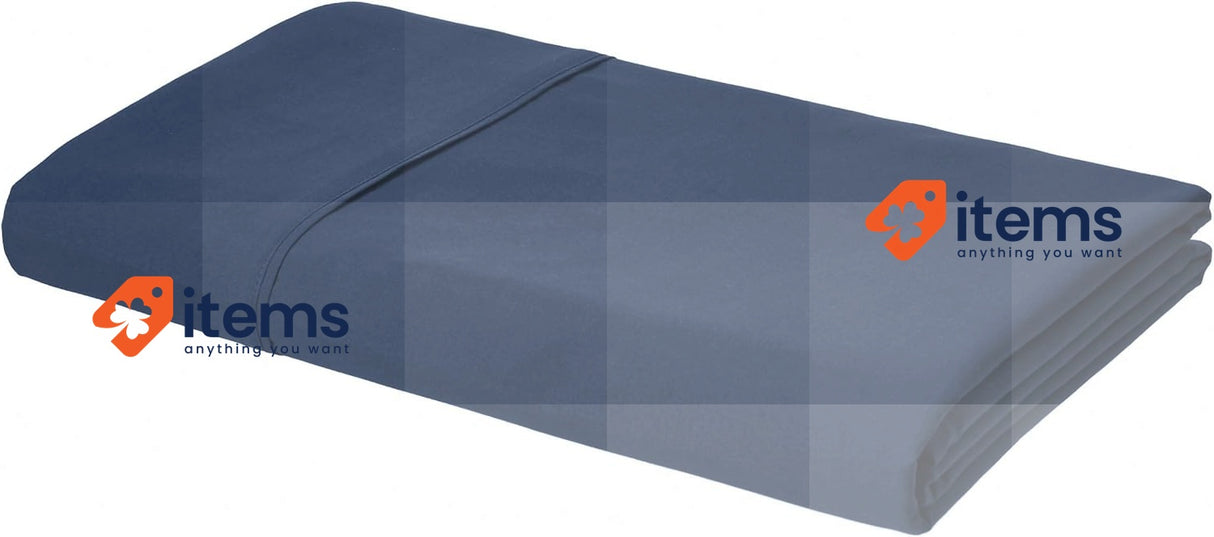 Amazon Basics Microfiber Flat Sheet Navy Blue 275x275cm (King-Sized) Bedding
