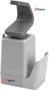Metaltex Soap Dispenser, ABS Plastic, Grey, 11 x 8 x 22 cm With Sponge Holder