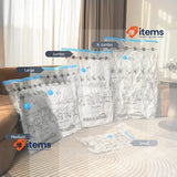 Amazon Basics Vacuum Compression Zipper Storage Bags with Pump, Medium, 5-Pack
