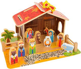 WOOMAX - Nativity scene made of wood 20-pieces (ColorBaby 46204)