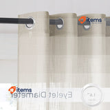 PONY DANCE Long Net Curtains Linen Look Voile Inches Interior Semi Transparent