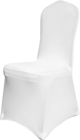 VEVOR 50pcs Chair Cover Wedding Spandex White Chair Covers Stretch Fabric White