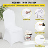 VEVOR 50pcs Chair Cover Wedding Spandex White Chair Covers Stretch Fabric White