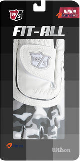 Wilson Staff Gold Glove Fit-All One Size For Adolescents Left Hand White/Black