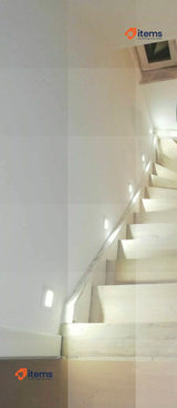 Arotelicht 3W Wall Recessed Stair Lights X4 White LED Step Night Indoor/Outdoor