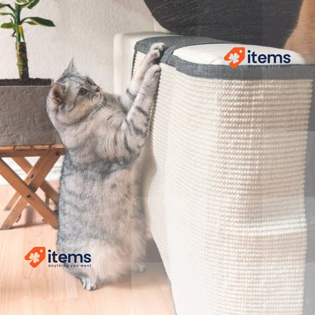 Navaris Cat Scratch Mat Sofa Shield, Protector Scratching Pad for Cats Grey