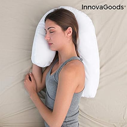 InnovaGoods U Side Sleepers Ergonomic Pillow Slupill White