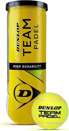 Dunlop Team Padel Balls for Trainings and Tournaments - (1 x 3 Pet)