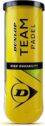 Dunlop Team Padel Balls for Trainings and Tournaments - (1 x 3 Pet)