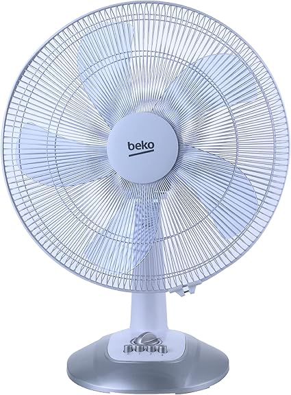 Beko - EFT6100W - Table fan, Portable, 55W, 3 Speed, 95° Oscillation White