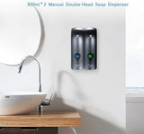 Decdeal 2 x 300 ml Wall Soap Dispenser, Shower, Shampoo, Lotion