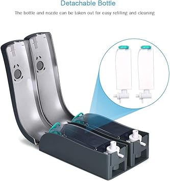 Decdeal 2 x 300 ml Wall Soap Dispenser, Shower, Shampoo, Lotion
