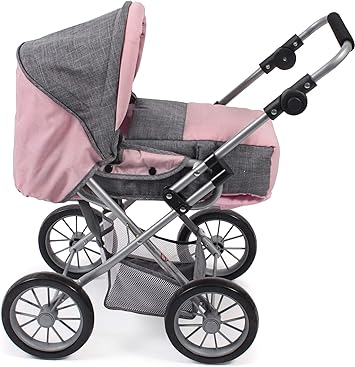 Bayer Chic 2000 - Leni Doll Stroller Carry Bag Grey Mix, Pink, 64 x 37 x 68 cm