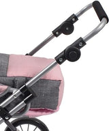 Bayer Chic 2000 - Leni Doll Stroller Carry Bag Grey Mix, Pink, 64 x 37 x 68 cm